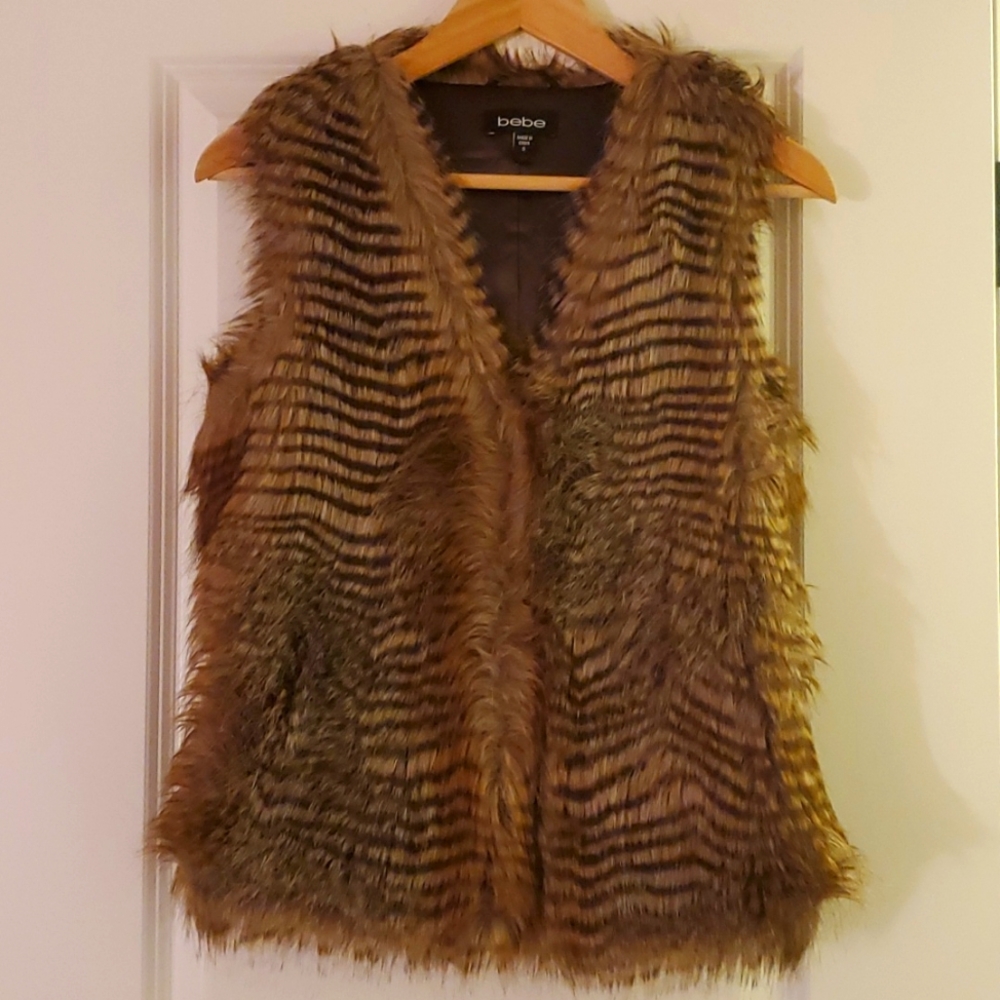 Bebe faux fur vest